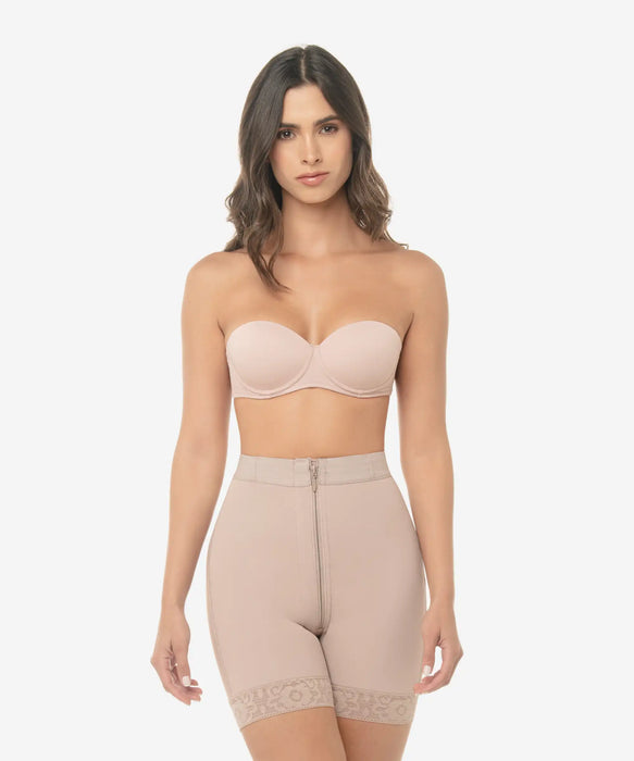 High compression shorts with zipper closure - Style 253