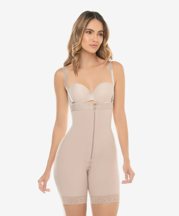 Strapless Compression Bodysuit With Zip Crotch - Style 260