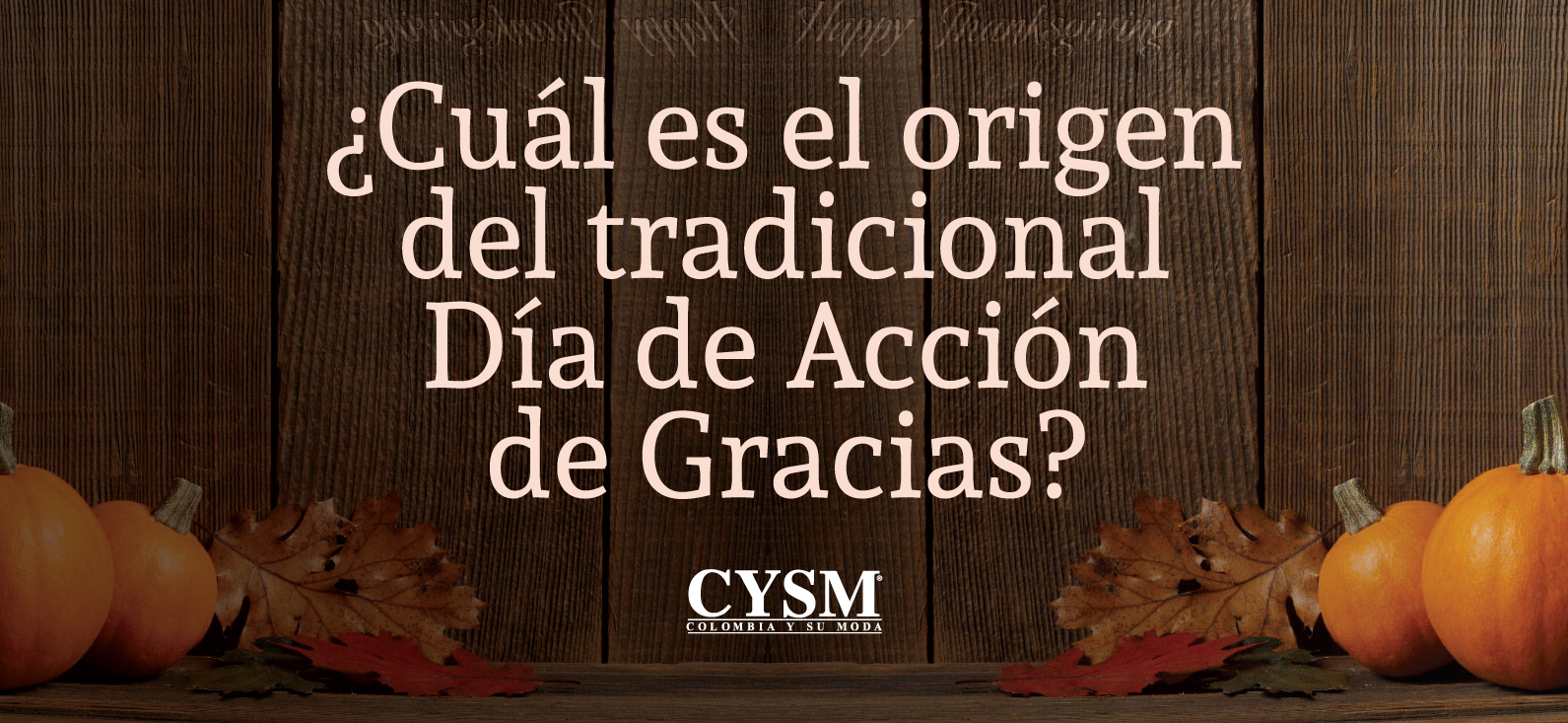 ¿Cuál es el origen del tradicional Día de Acción de Gracias? by CYSM