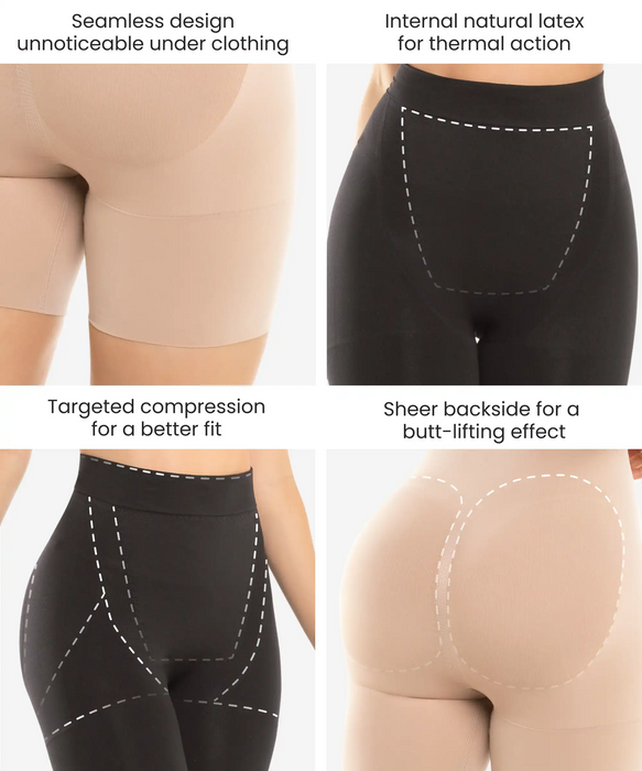 Abdomen Contouring Seamless Thermal Shorts - Style 1504-CYSM Shapers- Seamless.