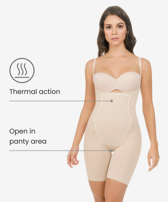 Seamless thermal action weight loss hourglass bodysuit - Style 1585-CYSM Shapers- Seamless.