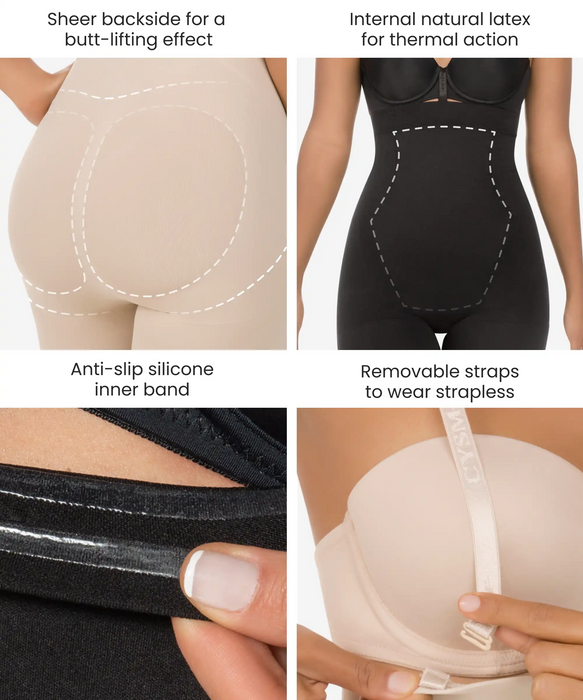 Seamless Strapless Thermal Full Body Shaper - Style 1588-CYSM Shapers- Seamless.