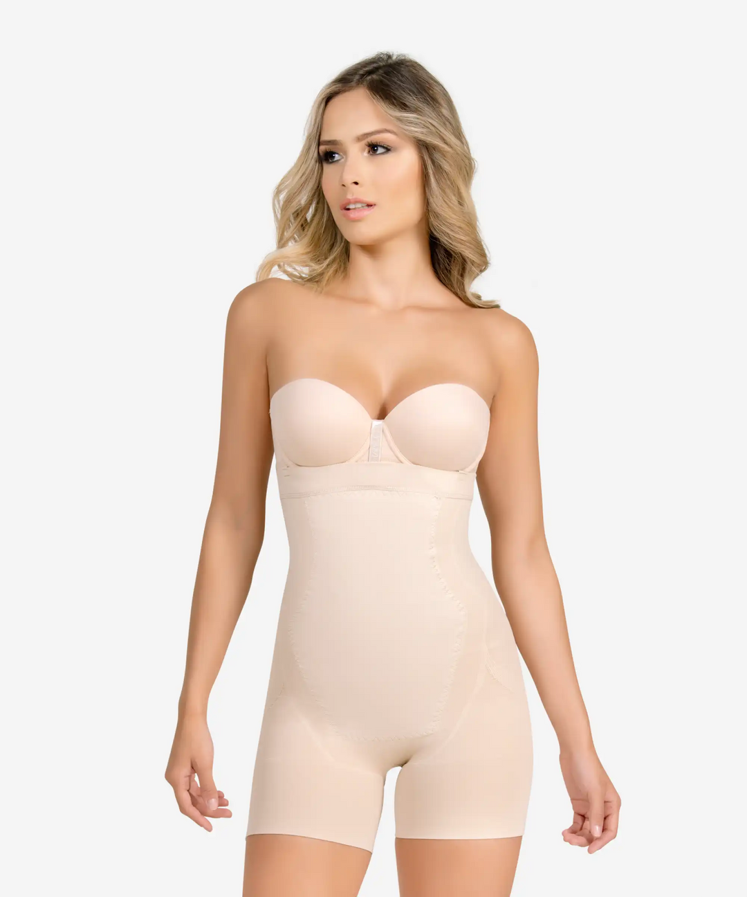 1588 - Seamless Strapless Thermal Full Body Shaper