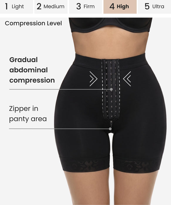 Curvys Shaping Short Style 212 — 3-Row Hook Closure & Perineal Zipper