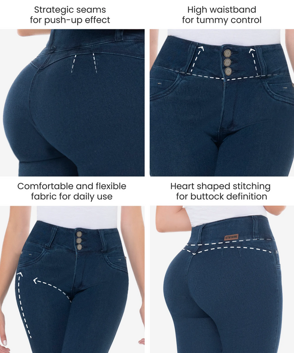 Mix Pack - 3 Push Up Jeans in styles 2127-2121-2126-CYSM Shapers- Bundle.