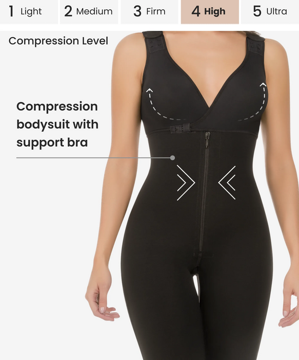 Posture Correcting Firm Compression Bodysuit - 234 Style-CYSM Shapers- Masaje Constante.