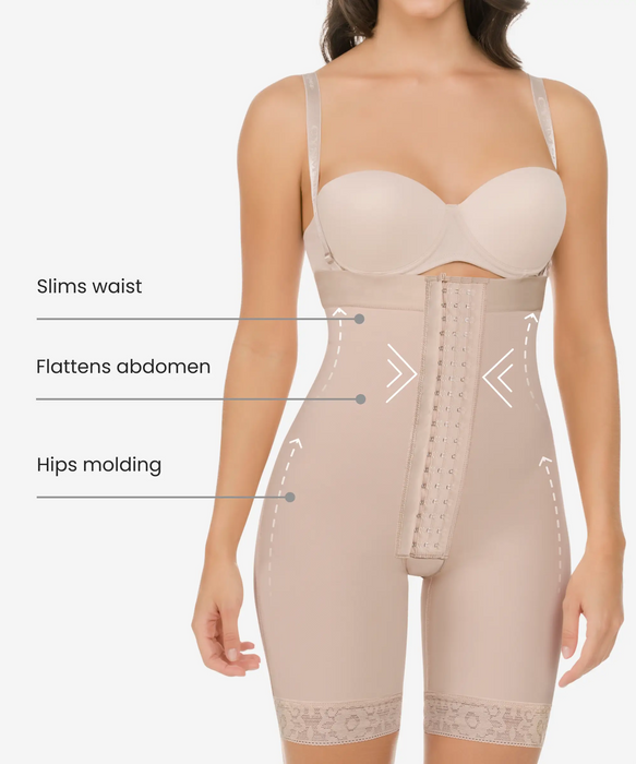 Strapless gradual compression bodysuit - Style 258-CYSM Shapers- Shapewear.