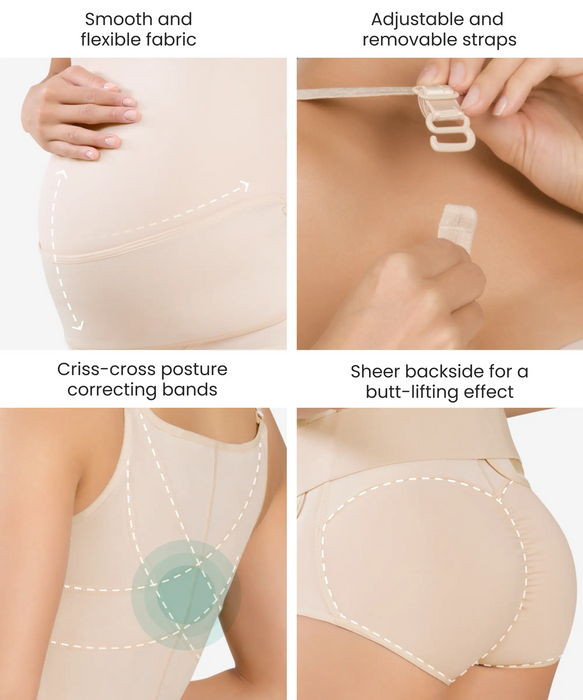 Pregnancy support bodysuit - Style 273-CYSM Shapers- Ultra-Compresion.