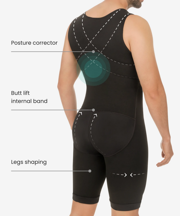 Men’s abdomen and legs control bodysuit - Style 298-CYSM Shapers- Masaje Constante.