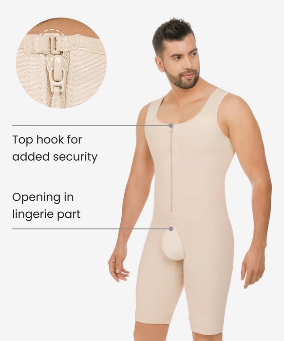 Men’s abdomen and legs control bodysuit - Style 298-CYSM Shapers- Masaje Constante.