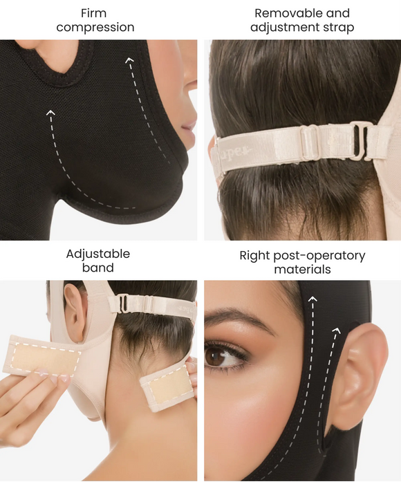 Post surgery compression face wrap - Style 356-CYSM Shapers- Shapewear.