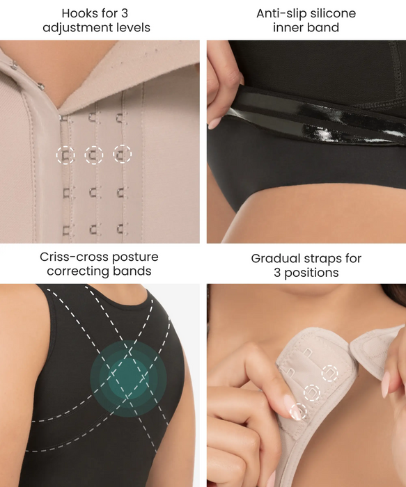 Compressive posture corrector vest - Style 427-CYSM Shapers- Shapewear.