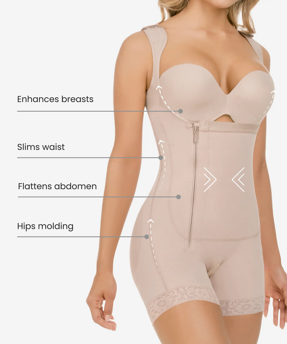 Tummy control body shaper in boyshort - Style 436-CYSM Shapers- Shapewear.