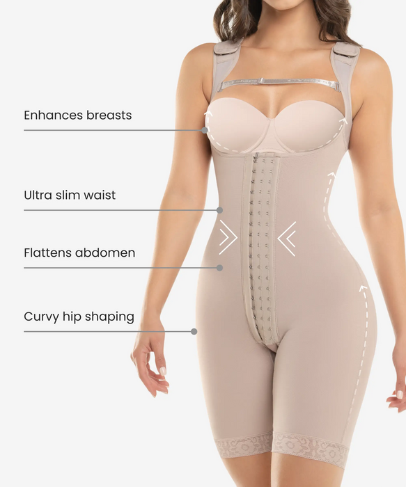 High control mid-thigh bodysuit - Style 455-CYSM Shapers- Ultra-Silueta.