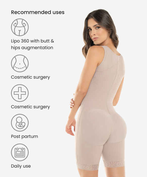 High control mid-thigh bodysuit - Style 455-CYSM Shapers- Ultra-Silueta.