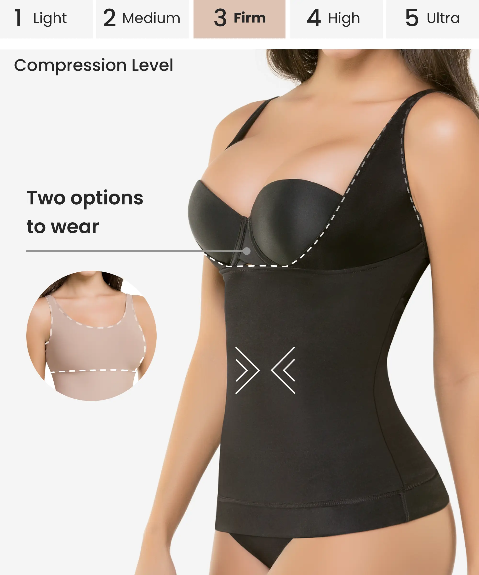 Ultra Flex 2 in 1 extra smooth curve definition slip - Style 601-CYSM Shapers- Ultra Flex.