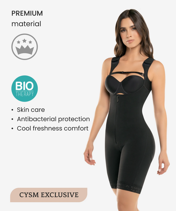 High compression bodysuit with zip crotch - Style 462-CYSM Shapers- .