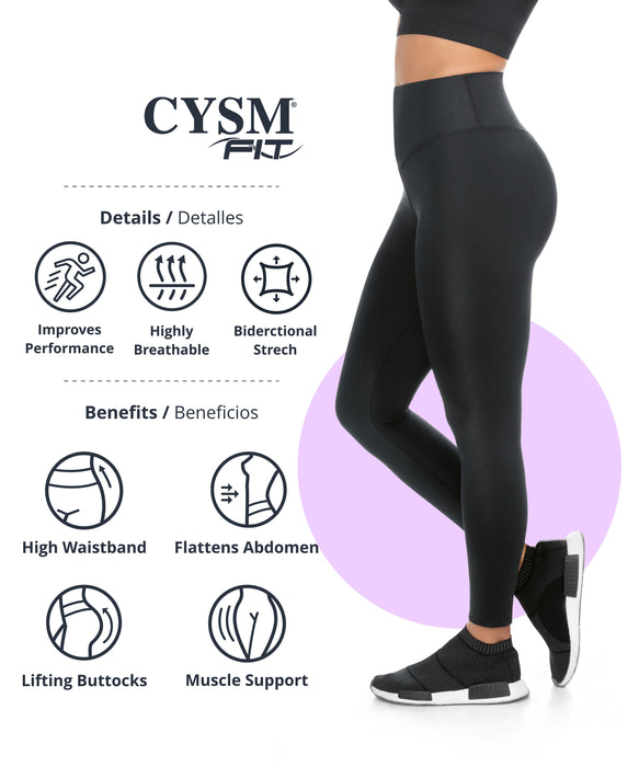 941-Double Compression and Abdomen Fit Legging Control-CYSM Shapers- Fit Leggings.